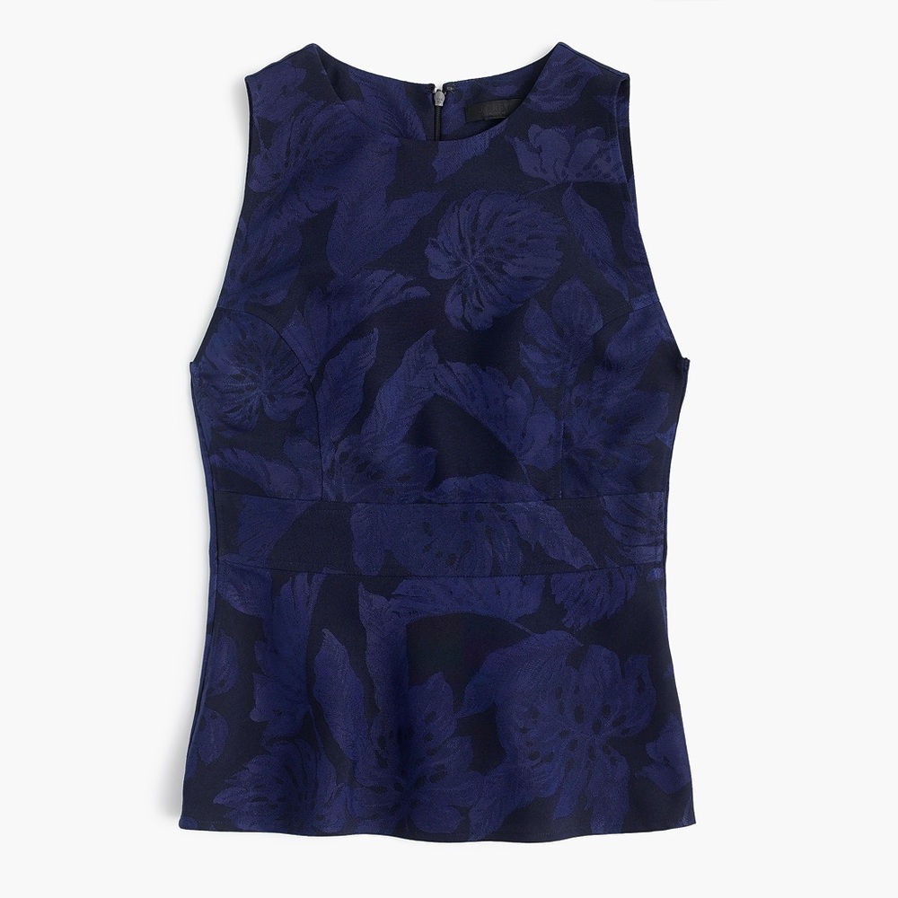 JCrew Collection floral jacquard top